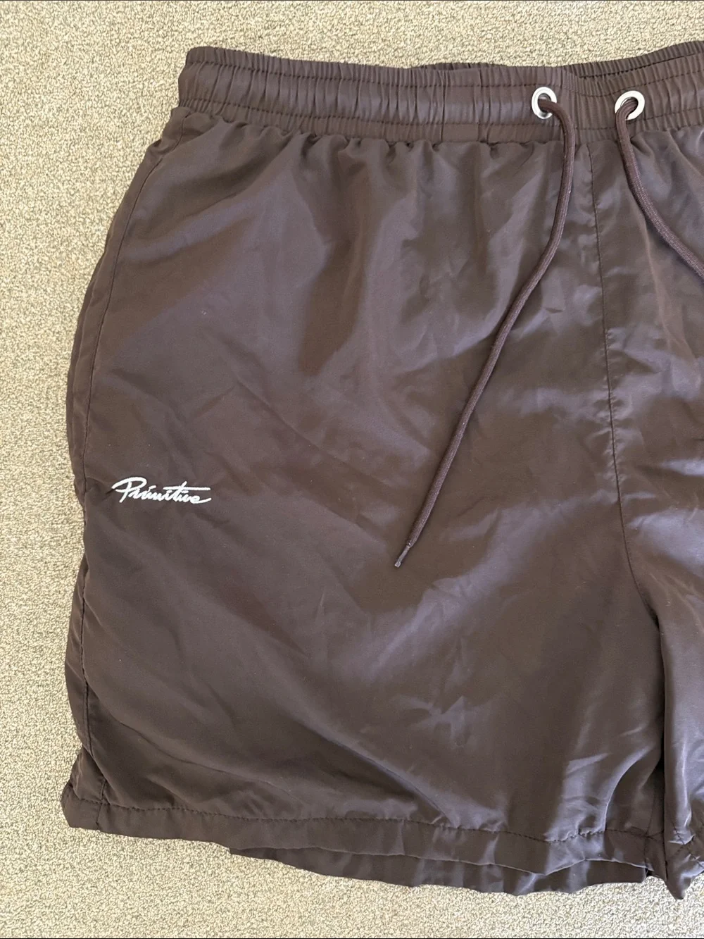 Primitive Men’s Brown Swim Trunks with Drawstring Sz XL